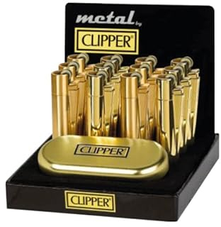Weedness 1 Accendino Clipper Edizione Speciale Full Gold - Gas Bong Fischietto Uso e Getta