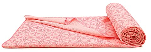 Morbuy Mikrofaser Hot Yoga Handtuch, Yoga Mat 183x63cm rutschfest Fitnesstuch Weich Atmungsaktiv Antirutsch Yogatuch Gilt für Fitness Ausbildung (183x63cm,Rosa)