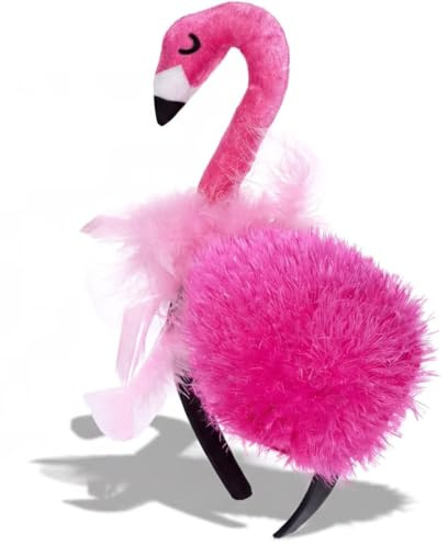 Hatstar Flamingo Haarreif | Stirnband Haarband | Kopfschmuck Accessoire für Damen, Mädchen und Kinder | Haarschmuck für Karneval, Fasching & Silvester