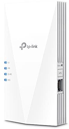 TP-Link RE600X - Repetidor de malla WiFi 6 AX1800 Mbps, Antena interna, Amplificador extensor, Booster, 1 puerto Gigabit, Amplificador de señal