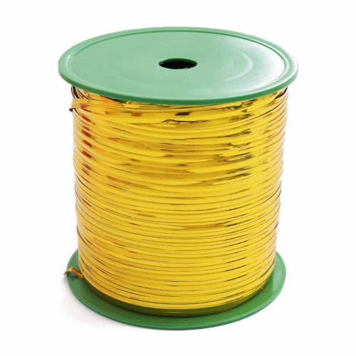 SHTGOI 400Yards/rolle Metallische Bindebänder Folien Twistband Verpackung Draht Twist Ties Bindestreifen zum Binden für Brot,Süßigkeiten,Tüten,Geschenktüten Bindedraht Verschlussclips Gold
