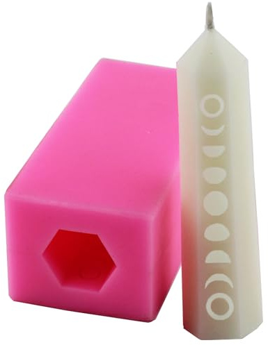Stampo in silicone 3D con fasi lunari, per candele, lunare, albero, trino, tripla luna, pagano, wicca, cerchio vitale, rituali, stregoneria (1)