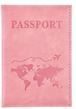 VONCYKI Reisepasshülle für Damen und Herren, Leder, Rosa, niedlich, Reisepasshülle, Geldbörse, Mädchen, Reisepasshülle, rose, Einheitsgröße