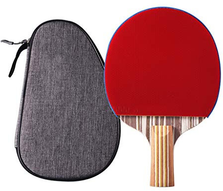 Juego de Tenis de Mesa, Pala de Ping Pong, Pala de Ping Pong, Pala de Ping Pong de un Solo Golpe para Principiantes y Aficionados, Adecuada para Raquetas de Tenis de Mesa con Funda para raqu