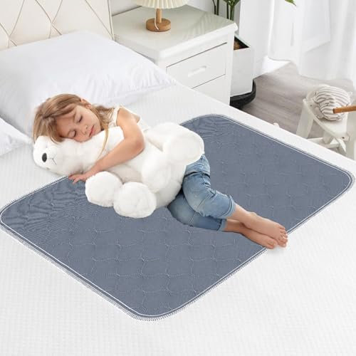 HUNAIGEE Wasserdichter Matratzenschoner Inkontinenzunterlage Waschbar Bettunterlage Inkontinenzauflage Inkontinenzunterlage für Erwachsenen-/Kinderpflege Unterlage 89x152cm 2er-Pack