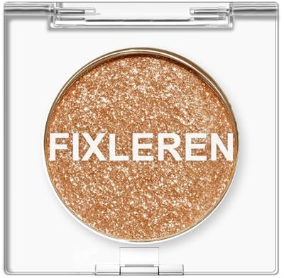 Fixleren Palette de Fards à Paupières Caméléon à Paillettes, Fard à Paupières Haute Brillance, Fard à Paupières Multicolore à Paillettes Holographiques Longue Durée de Couleur Métallique. (or-14)