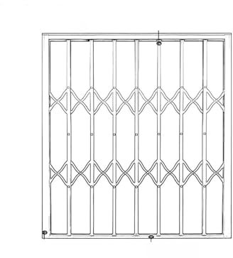 DWSSX Sicherheitsgitter for Fenster im Außenbereich, gewerbliche Einbruchgitter for Schiebetüren, Fensterbalustraden im Keller und Kinderzimmer verhindern Einbruch, einfache Installation(76.2x86.3cm)