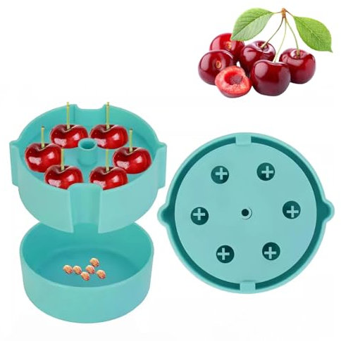 Dénoyauteur cerises, Multi dénoyauteur pour cerises, de noyaux de cerises, 2025 Nouveau Portable Push Down Dénoyauteur Cerises, Retrait de graines à pression facile avec