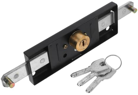 HONITANO Serratura Per Porta Saracinesca Verticale Kit Serratura Per Garage e Magazzino in Ferro Robusto Con Chiave Per Sicurezza Pesante Facile Montaggio