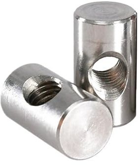 Tuerca de barril, Pasador cilíndrico M4 M5 M6, espiga, agujero transversal, martillo, tuerca embutida for accesorios de muebles madera(M6x20 (5Pcs))