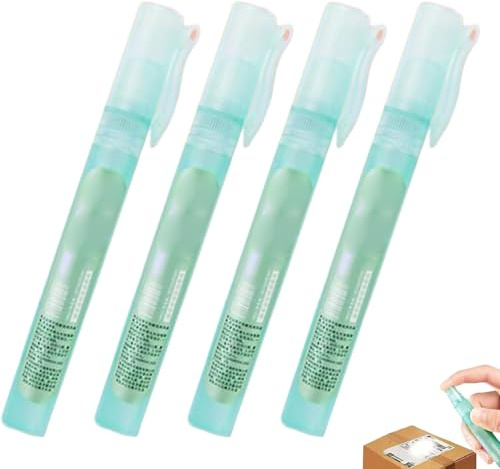 4 st 10 ml termisk papperssuddgummi spray snabbtorkande vit vätska med lock bärbar korrigeringsvätska för dokument etiketter paket leveransadresser
