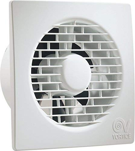 Vortice Aspiratore Elicoidale Ventilatore Punto FIlo per ricambio aria bagno con valvola anti ritorno 220/240 V 50 Hz (11122 (Diametro Nominale Condotto 90 mm))