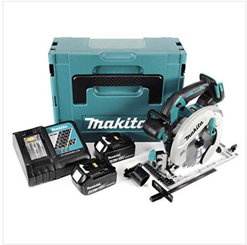 Makita DHS 680 RMJ Scie circulaire sans fil 18V Ø 165 mm + Boîtier MAKPAC 3 + 2x Batteries BL1840 4,0 Ah + Chargeur DC18RC