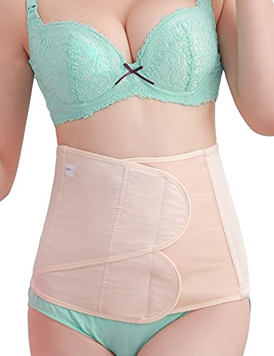 Artist Seyo Cintura di Recupero della Sezione C Postpartum Pancia Wrap Addominale Binder Post Partum Donne Cintura di Pancia Beige-Large