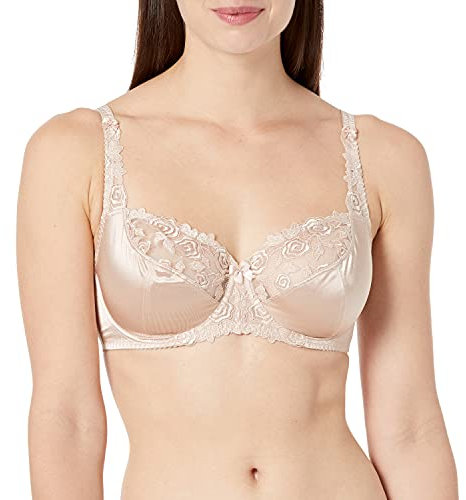 Fantasie Women's Belle Floral Lace Balcony Bra with Underwire Demi, Natural Beige, 32FF