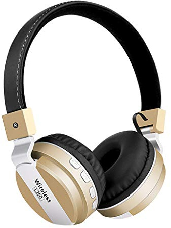 Yowablo Wireless Headphones Bluetooth Wireless Headset Bluetooth 4.2 Stereo Overear Foldable Headphones Built-in Microphone Rose Gold
