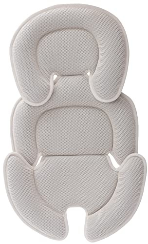 Innokids Huvud- och kroppsstödskudde spädbarn bilstolinsats för nyfödda till småbarn barnvagnskudde (beige)