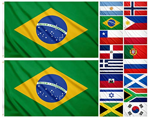 JBCD - 90 x 150 cm 16 Arten von Länderflaggen (Brasilien).