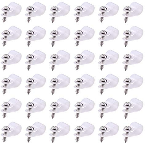 Swpeet 60 Stück weiße 9,5 mm (3/8 Zoll) Nylon Kunststoff R-Typ Kabelclips Klemm-Set, Nylon-Schraubenbefestigung Kabel-Befestigungsclips mit 60 Stück Schrauben für Kabelmanagement (9,5 mm/3/8 Zoll