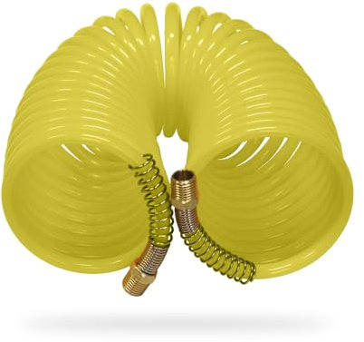 UNIVERSEL - Tuyau Air Comprimé - Spirale - Avec 2 Filetages Mâles G1/4 - Pour Pompe Compresseur D'Air - Extension 7,5m