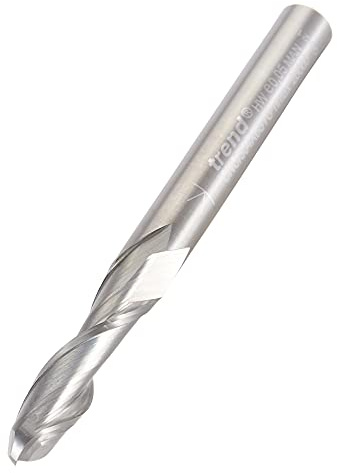 Trend Fresa Bullnose Espiral Ascendente, Vástago 6mm, 6x25mm Carburo | Fresa Bullnose de espiral ascendente para CNC, corte liso en madera, carburo tungsteno sólido, CNC/304X6STC