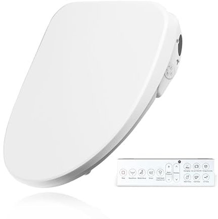 Bejoan X3 Electric Toilet Seat, Endless Hot Water, Heated Smart Bidet Seat with Hot Air Dryer, Silent Operation, LED Light, Pre-Weting, Wireless Remote Control,