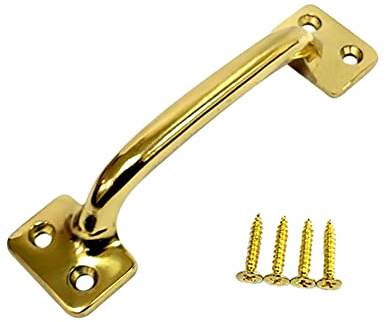 QCAA Solide Schärpe, Messing, schwerere Zugkraft, traditioneller Typ, 10,9 cm, poliertes Messing, 1 Stück, hergestellt in Taiwan