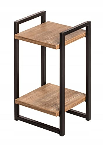 Magnetic Mobel Blumenständer aus Metall Blumenregal Blumenetagere Standregal Schwarz H: 45 cm (Farbe: Sonoma)