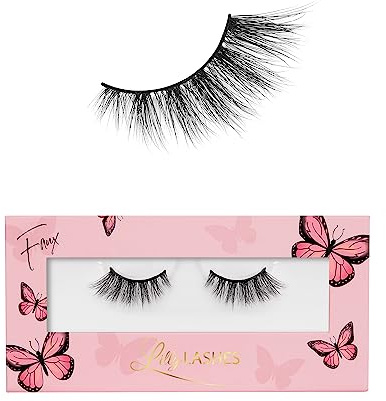 Lilly Lashes Butterfl'eyes Faux Mink Lashes, Half Lashes Natural Look & Feel, False & Reusable Eyelashes 20x, No Trimming + Easy to Apply, Round Style, Lash Glue not Included, 13mm (Sassy)