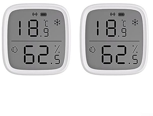 für Tuya Zigbee Intelligentes Hygrometer Thermometer mit LCD-Display, Temperatur- und Feuchtigkeitssensor, Fernüberwachung von Luftfeuchtigkeit und Temperatur für Gewächshaus