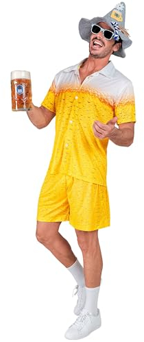 W WIDMANN MILANO Party Fashion - Costume Party Fashion costume de bière, chemise et short, fête de la bière, Bavière, tenue de bière, festival