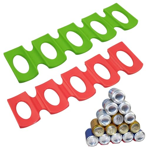 TNSLAND 2 soportes para botellas para frigorífico, de silicona, plegable, para cerveza, para botellas antiguas, apilables, para ahorrar espacio