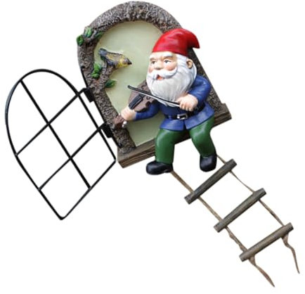 CIYODO Miniatur-gartendekoration Realistische Figur -gartenstatue Gartendeko GNOME Gartenzwergstatue Aus Kunstharz Süßer Gartenzwerg Für Terrasse
