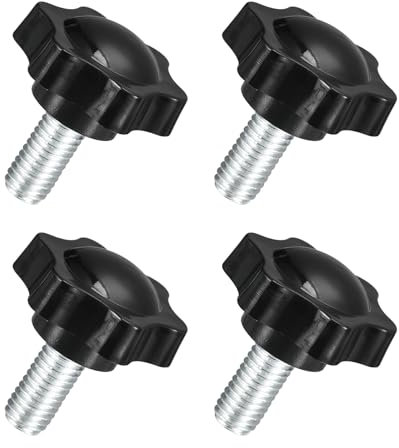 QUARKZMAN 4pz M10 x 20mm Pomelli a Stella, Manopola Serraggio a Forma Esagonale Plastica Vite Manopola Ricambio Serraggio Manuale per Sostituzione Manopola Base Ombrellone