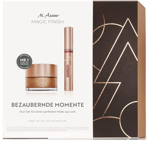 M. Asam Magic Finish Geschenkset – Volume Mascara (10ml) & Make Up Mousse Classic (30ml), 4-in-1 Make up & Mascara, Perfekte Weihnachtsgeschenkidee Für Frauen