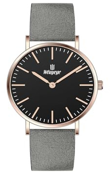 Weayege Damen Uhren Analog Quarz Edelstahl Wasserdicht Mesh Ultradünne,Armbanduhr aus Edelstahl mit verstellbarem Mesh-Armband,Damen Uhren Lederband Luxus Quarzuhren Mode Kreative
