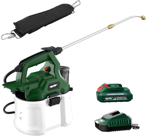 Mellif Akku Drucksprüher 4L,Drucksprühgerät mit 40 PSI Sprühdruck, 38-69cm teleskopierbare Düse,automatische Pumpe,transparenter Tank, kompatibel mit Makita Akku 18V, inkl.Mellif 2,0Ah Akku& Ladegerät