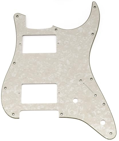 Musiclily Pro 11 Löcher ST HH Gitarre Schlagbrett 4-lagig Aged White Pearl