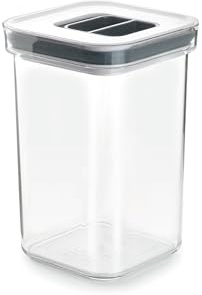 Lacor - 64621 - Contenitore per Alimenti Secchi, Coperchio Ermetico con Chiusura in Silicone, Impilabile, Senza BPA, Capacità 1 Litro.