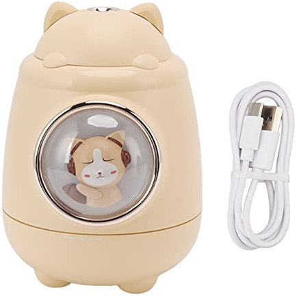 Humidificador de aire USB Lindos humidificadores de niebla fría con luz nocturna Móvil con escritorio Humidificador pequeño for habitaciones de bebés Salas de estar Guarderías Funcionamiento silencios