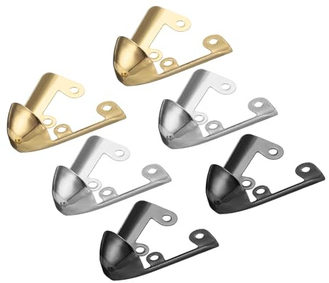 QUARKZMAN 6Pcs Protège-pointes métalliques pour chaussures embout pour talons hauts couvre-pointe élégant durable réparation (Or/Argent/Noir, 30mm)