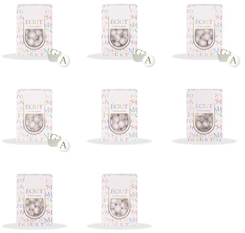 Candyfrizz Italia Confetti Lettere e Numeri – 2 SCATOLE DA 200g con Cereali Croccanti + Pirottini Inclusi – Decorazioni e Messaggi Dolci