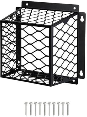 Guangcailun Couvercle de ventilateur d'extraction robuste et anti-oiseaux pour la sécurité de la maison, résistant à décoloration et à casse, couvercle grille d'aération en acier, noir