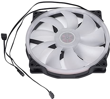 200mm Chassis Fan ARGB Divine Light Synchronized 5V 3 Pin/PWM 4 Pin Dual Mode Large Airflow Hydraulic Bearing Quiet Low Noise Support Motherboard Linkage Computer Cooling Fan