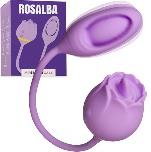 MySecretCase Vibratoreper Donna Clitoride 10 Licking 10 Thrusting Lingua Vibrante Stimolatore Clitoride Femminile Silicone Vibratore Anale Vibratore Spinta Ovetto Vibrante IPX6 Sexytoysys Coppia USB