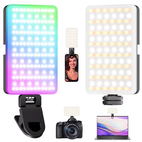 CIYYFVA Luce Video RGB Portatile 138 LED – Luce Selfie LED Ricaricabile 1800mAh, Luce Fotografica con 3 Modalità & Effetti, Luce per Foto, Fotocamera, Vlog, TikTok, YouTube