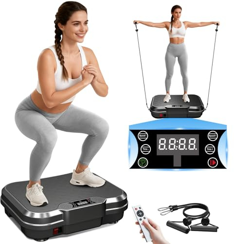AoraPulse Vibration Plate Exercise Machine, Vibration Plate for Lymphatic Drainage Weight Loss, 400 Lbs Capacity Full Body Workout Vibrate Fitness Platform for Home Women Men