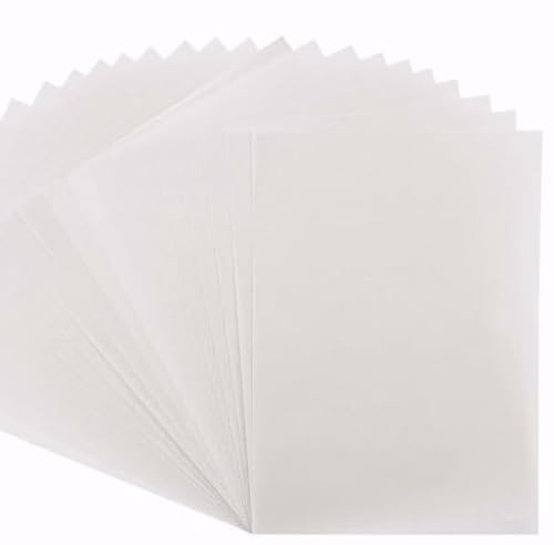 60 feuilles de papier calque blanc, 110 g/m², papier à dessin imprimable A4, adapté au dessin, à l'emballage cadeau et à la création de cartes artisanales