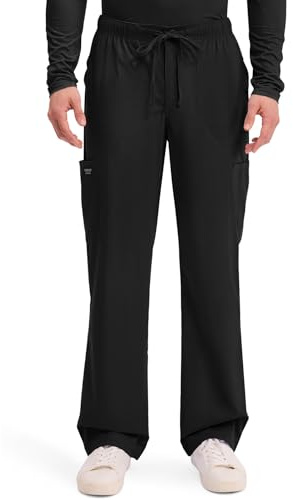 Cherokee Workwear Professionals WW190 Mens Tapered Leg Pant,Black,X-Large Short