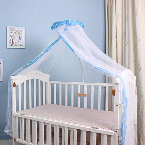 Insektenschutz Fenster Babybett Mückennetz Kinderbett Universal Moskitonetz Baby Mosquito Nets für Zuhause Himmelbett Stubenwagen Laufstall Kleinkind Bett Himmelbett mit Schnalle